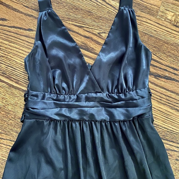 ✨host pick✨ Ripe Australia Maternity Black Satin Dress + Waist Tie (XS) - Picture 2 of 9